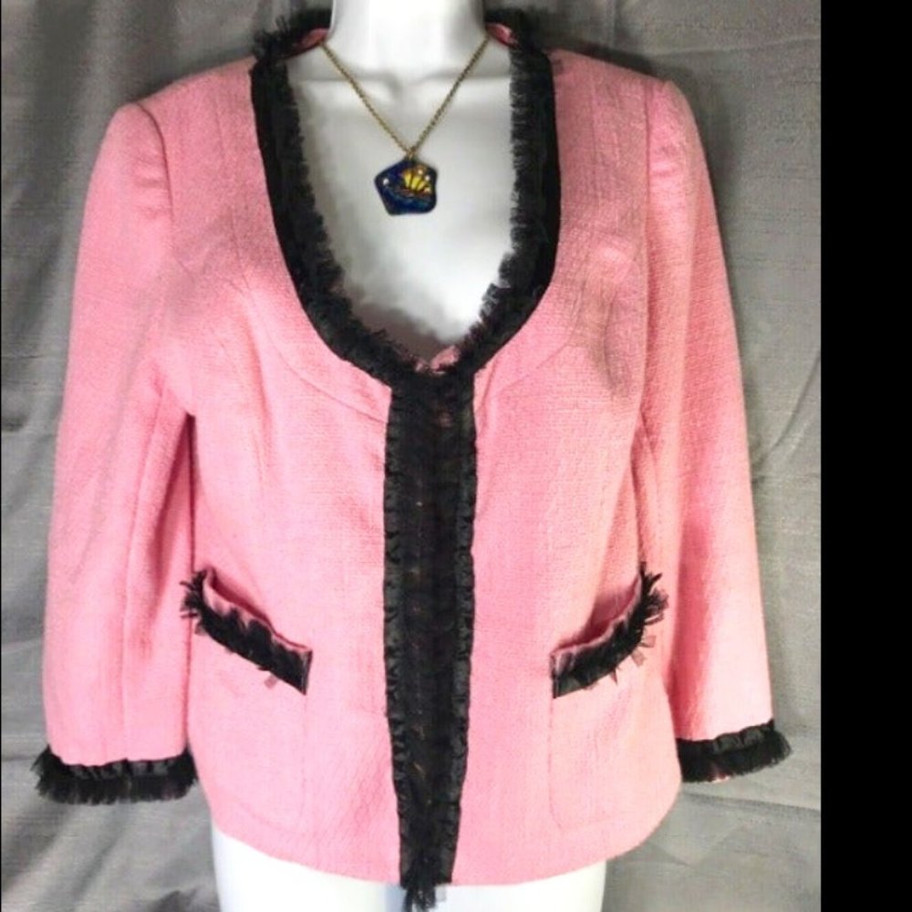 INC International Concepts Pink Blazer Large